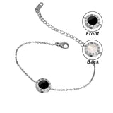 Roman Numeral Double Sided Bracelet Stainless Steel Wedding Jewelry