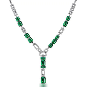 Emerald Chocker Necklace 925 Sterling Silver Party Wedding Pendants Necklace