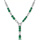 Emerald Chocker Necklace 925 Sterling Silver Party Wedding Pendants Necklace