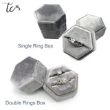 Velvet Engagement Ring Earring Box, Wedding Supplies