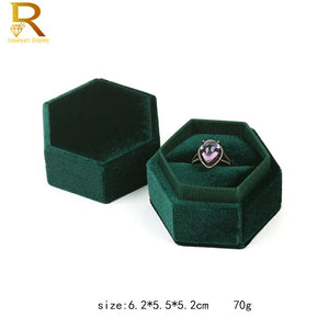 Engagement Ring Earring Box Velvet Single Slot Wedding Supplies