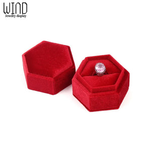 Engagement Ring Earring Box Velvet Single Slot Wedding Supplies
