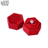 Engagement Ring Earring Box Velvet Single Slot Wedding Supplies