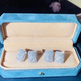 Luxurious AAAA Zircon Square Earrings Set
