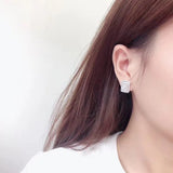Luxurious AAAA Zircon Square Earrings Set