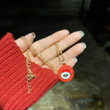 Christmas Snowman Santa Claus Boot Garland Jewelry Gift Necklace