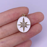 Neon Enamel Zircon Star Necklace Pendant Couples Gift