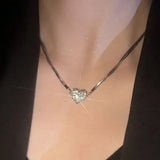 Magnetic Love Necklace Choker Heart Pendant Jewellery
