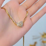 Magnetic Love Necklace Choker Heart Pendant Jewellery