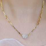 Magnetic Love Necklace Choker Heart Pendant Jewellery