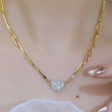 Magnetic Love Necklace Choker Heart Pendant Jewellery