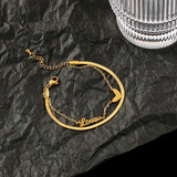 Heart Letter LOVE Anklet Stainless Steel Women Jewelry