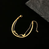 Heart Letter LOVE Anklet Stainless Steel Women Jewelry