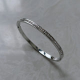 Elegant CZ Bangle for Wedding Party, Top Size 17