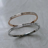 Elegant CZ Bangle for Wedding Party, Top Size 17