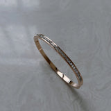Elegant CZ Bangle for Wedding Party, Top Size 17