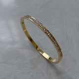 Elegant CZ Bangle for Wedding Party, Top Size 17
