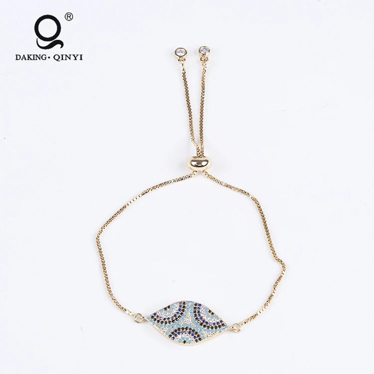 Colorful Eyes Zircon Ball Charm Bracelet For Women