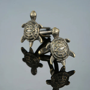 Copper Turtle Gemelos Tortoise French Cufflinks