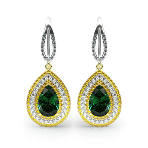 925 Silver Crystal Stud Earrings Wedding Party Jewelry