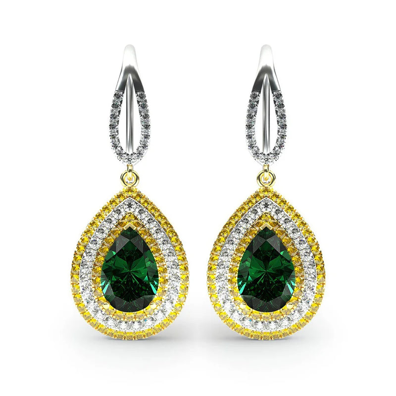 925 Silver Crystal Stud Earrings Wedding Party Jewelry