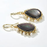 Natural Shell Pearl Earrings 925 Jewelry Gift