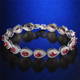 Green CZ Bracelet for Women Classic Bangle Wedding Jewelry
