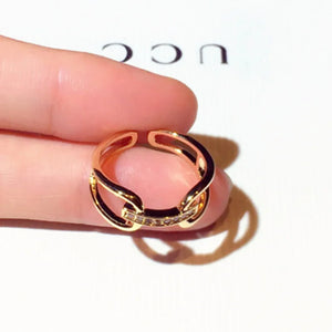 Flash Temperament Rings For Women Anniversary Adjustable Accessories Present