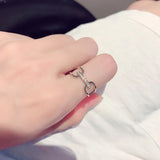 Flash Temperament Rings For Women Anniversary Adjustable Accessories Present
