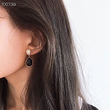 Green Red Tassel Stud Earrings Water Drop Wedding Party For Women