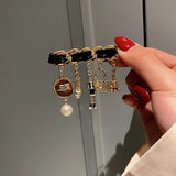 Pearl Flower CC Brooches for Women's Clothing Elegant Number 5 Brooch