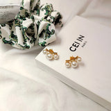 Pearl Scallop Stud Earrings French Celi Jewelry Gift
