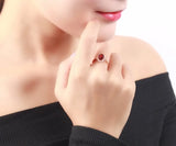 Natural Ruby Tibetan Silver Ring Jewelry Anniversary Gift