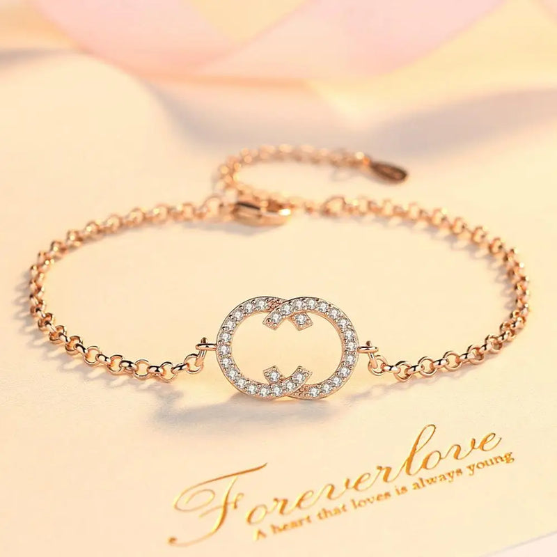 Round Bracelet Charms Bangles for Women Jewelry Gift