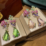 Sparkling Zircon Stones Drop Earrings for Women