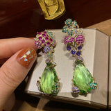 Sparkling Zircon Stones Drop Earrings for Women