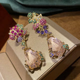 Sparkling Zircon Stones Drop Earrings for Women