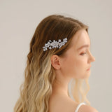 Silver CZ Hair Comb Bridal Wedding Tiaras Headdresses Jewelry