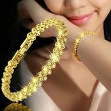 Women Silver Crystal Leaf Bracelet Christmas Gift Jewelry