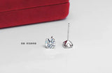 6/7/8mm Lab Diamond Earrings 925 Sterling Silver Studs