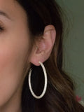 925 Silver Hoop Earrings Pave Diamond Jewelry for Wedding