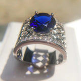 Silver Plated Big Stone Ring for Women - Wedding & Engagement Jewelry