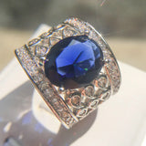 Silver Plated Big Stone Ring for Women - Wedding & Engagement Jewelry