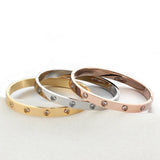 Bijoux Crystal Bangles for Women Men Bracelets Stainless Steel Jewelry