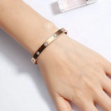 Bijoux Crystal Bangles for Women Men Bracelets Stainless Steel Jewelry