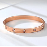 Bijoux Crystal Bangles for Women Men Bracelets Stainless Steel Jewelry