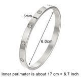 Bijoux Crystal Bangles for Women Men Bracelets Stainless Steel Jewelry