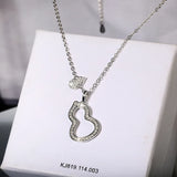 Vintage Crystal Gourd Pendant Necklace