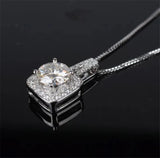 Crystal Zircon Stone Necklace 925 Silver Choker for Women