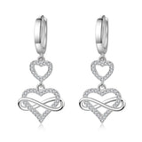 925 Silver Bowknot Zircon Earrings for Women
